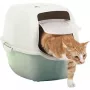 Rotho Bailey bandeja sanitaria para gatos con capucha, verde / blanca