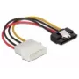 Cable SATA para HDD DeLOCK 60120 conector macho de 4 polos con clip metálico recto 0,12 m