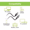 Techly ICOC U3A-RJ45-010 cable adaptador de USB-A a Gigabit Ethernet, 1 m, negro/plata