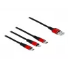Delock cable de carga 3 en 1 - 30 cm