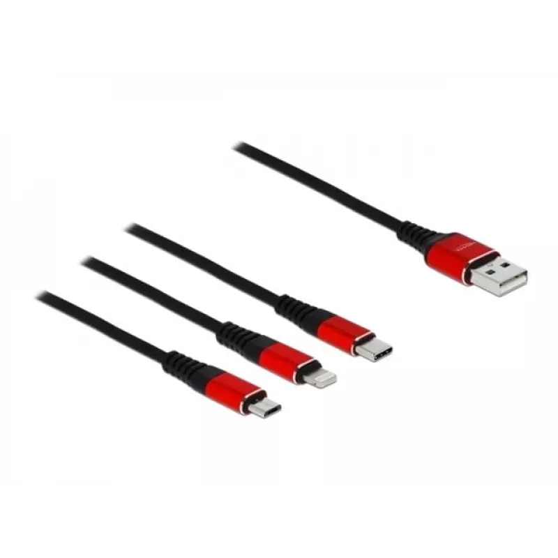 Delock cable de carga 3 en 1 - 30 cm