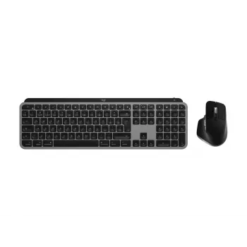Logitech MX Keys S Combo para Mac, inalámbrico, teclado y ratón con distribución DE, teclas y funciones optimizadas para macOS