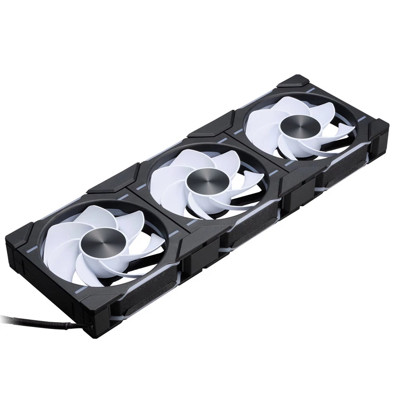 Phanteks D30-120 PWM Reverse Airflow D-RGB ventiladores de caja, 120 mm, negros, pack de 3