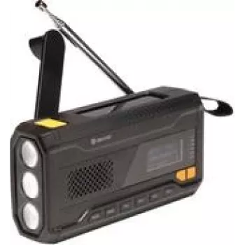 Denver SCD-2033 Radio DAB+/FM solar de manivela con batería, negro