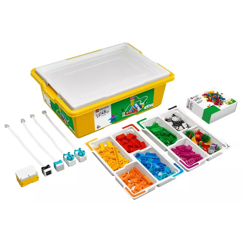 LEGO Education SPIKE Essential Set A+ 45345 – set de construcción de robótica educativa y programación, 449 elementos, a partir de 6 años