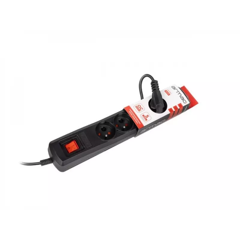 Regleta de enchufes ARMAC ARC5/15/CZ — 5 tomas, cable de 1,5 m, con toma de tierra, enchufe checo
