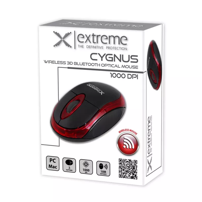 Ratón óptico inalámbrico Bluetooth 3D Cyngus rojo
