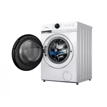 Lavadora Midea MF200W80WB/W-HR, carga frontal, 8 kg, 1400 rpm, LCD, vapor, 60 cm de ancho