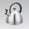 Hervidor Maestro MR1302 acero inoxidable 2,5 L, apto para inducción, silbato con tapa abatible, asa negra