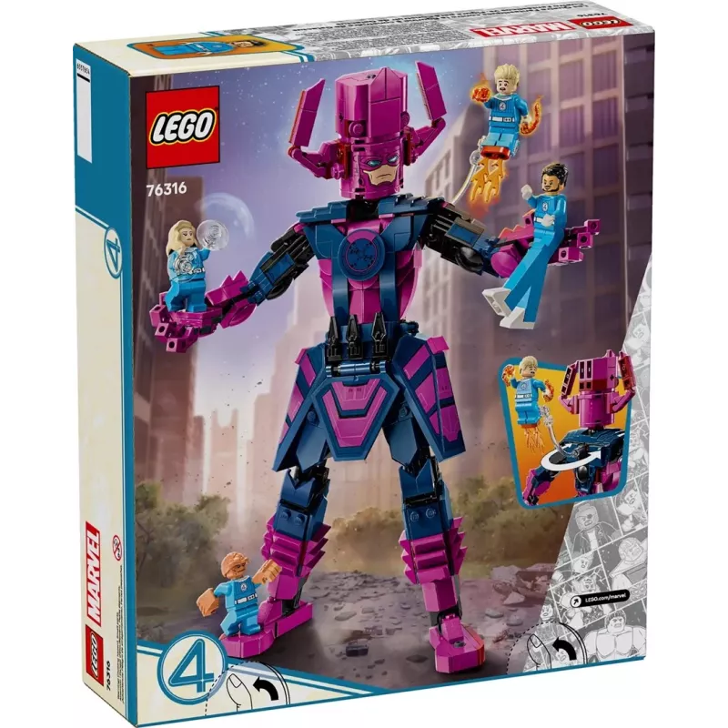 LEGO set de construcción Marvel Super Heroes 76316 — Fantastic Four: set de minifiguras Galactus, 427 piezas, 4 minifiguras, edad 9+