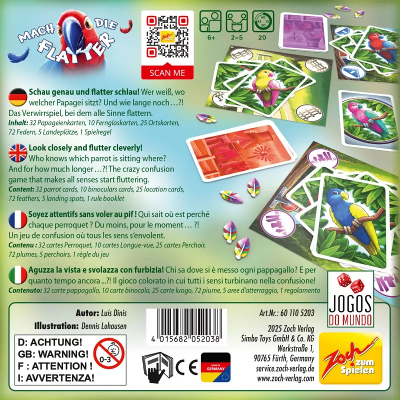 Mach die Flatter, Juego de mesa
