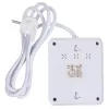 Regleta MACLEAN MCE387 W — 2 tomas de corriente, 3×USB A, 110–240 V, 2500 W, cable de 1,5 m, blanca