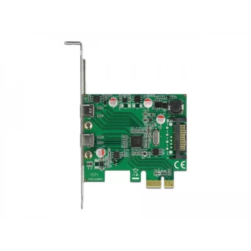 Tarjeta DeLOCK PCI Express x1 a 2 conectores hembra USB Type-C™
