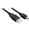 Cable USB 2.0, conector macho USB-A > conector macho Mini-USB (negro, 1,0 metros, doble apantallado)