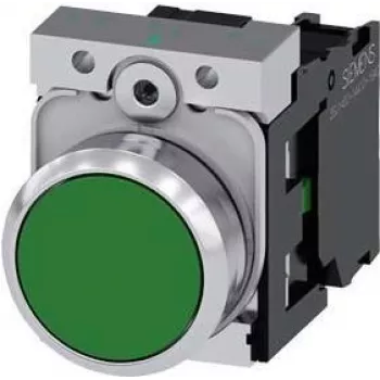 Siemens 3SU1150-0AB40-1BA0 detector de posición eléctrico negro, verde, plata
