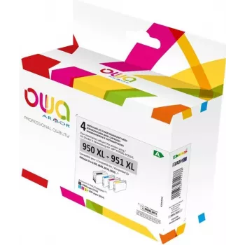 Armor OWA - pack de 4 - negro, amarillo, cian, magenta - compatible - cartucho de tinta (alternativa a: HP 950XL, HP 951XL) - para HP Officejet Pro 251dw, 27
