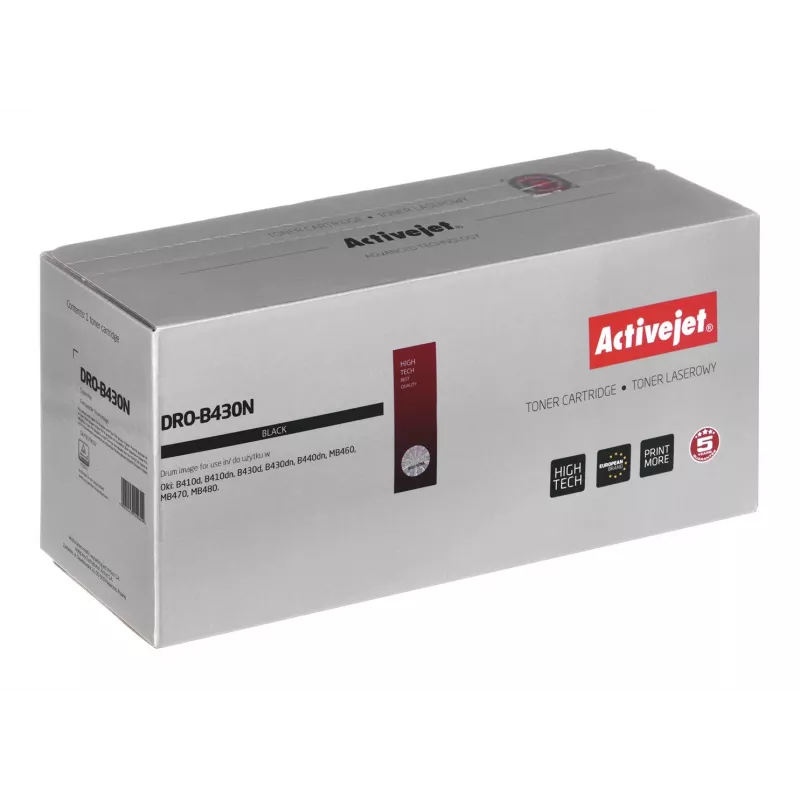Activejet DRO-B430N tambor (sustituto de OKI 43979002; Supreme; 25000 páginas, negro)