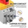 Qoltec 52611 Seccionador DC con función de bloqueo | interruptor principal | 1200 V | 32 A | 8 kV | 4P