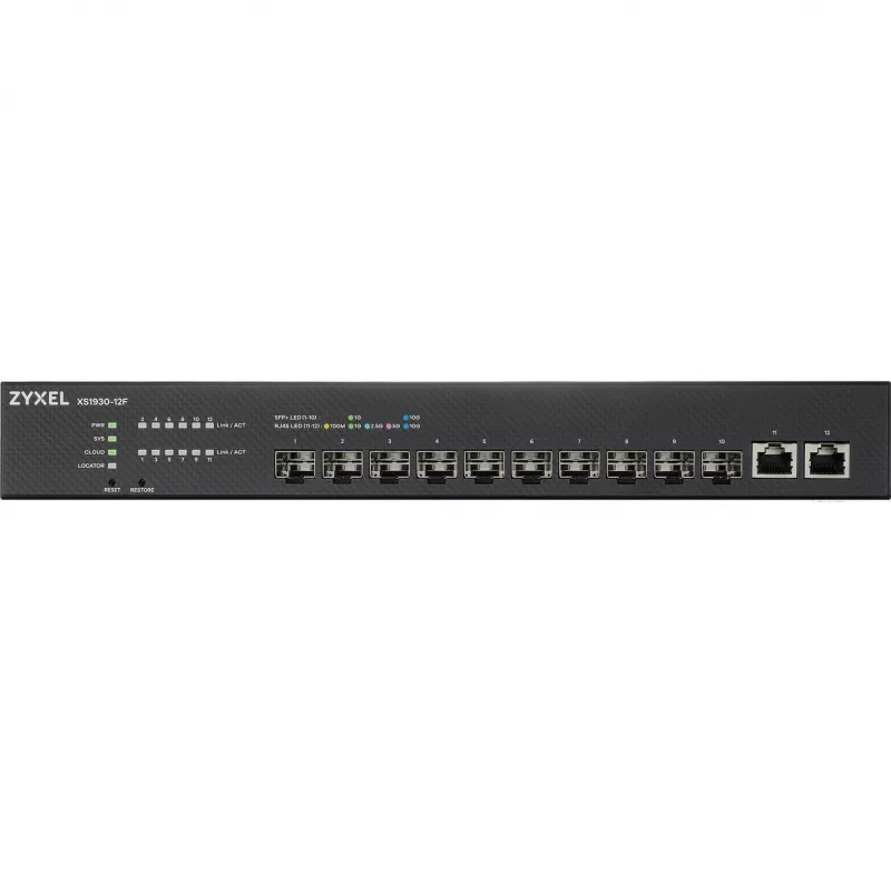 Switch de red Zyxel XS1930-12F-ZZ0101F gestionado L2/L3 negro