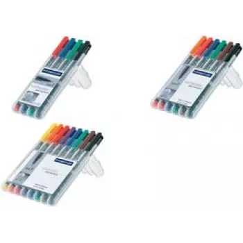 Rotulador permanente Staedtler 314 WP4 negro azul verde rojo