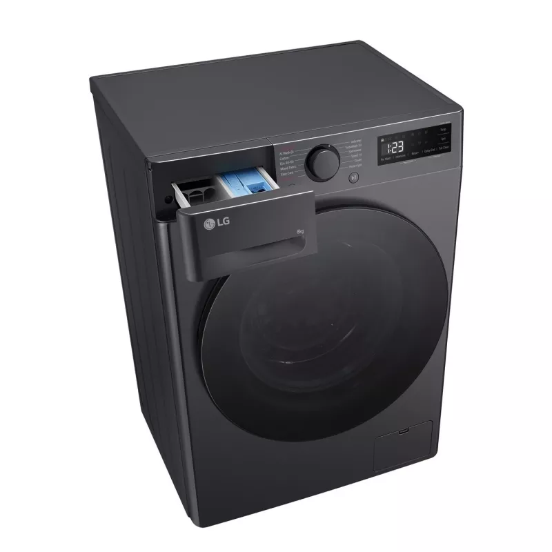 Lavadora LG F2WR508S2M — Carga frontal, 8 kg, 1200 rpm, A…