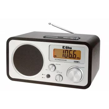 Radio portátil ELTRA Kormoran analógica FM LW LCD negro plateado