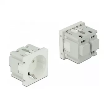 DeLock 81320 toma Schuko Easy 45, 45 x 45 mm, 10 uds.
