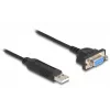 DeLOCK Adaptador USB 2.0 a serie RS-232 50 cm FTDI Negro
