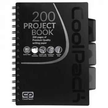 Bloc de espiral A5 Coolpack negro