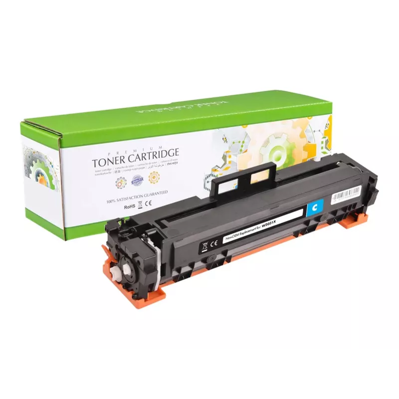 Cartucho de tóner STATIC compatible con HP W2031X cian alta capacidad compatible 6.000 páginas