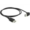 Cable USB DeLOCK 1 m USB 2.0-A a USB 2.0-A negro