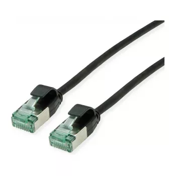 ROLINE Latiguillo U/FTP DataCenter Cat.6A (Clase EA), slim, negro, 0,5 m
