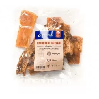 Snacks masticables para perros PETMEX tendón de ternera 500 g — snack natural duro para la higiene dental, 79 % proteína, 5 % grasa