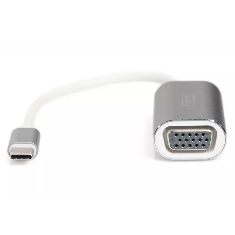 DIGITUS DA-70837 adaptador VGA 1080p FHD a USB 3.0 Type-C, aluminio