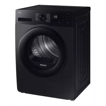Samsung Secadora DV90DG52A0ABLE, negra, SpaceMax, Hygiene-Pflege, 9 kg, A+++, Bomba de calor, Negro