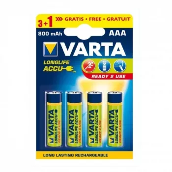 Varta - 56703101404 - Pilas recargables Longlife AAA Ready-to-Use 800 - pack de 4