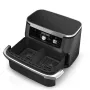 Freidora de aire caliente doble de 10,4 L Ninja AF500EU, independiente, 2470 W, negra, acero inoxidable
