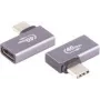 ShiverPeaks BS13-60001 adaptador USB4 USB-C macho a USB-C hembra, acodado 90° izquierda/derecha