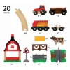 BRIO 33719 set de tren granja, 20 piezas