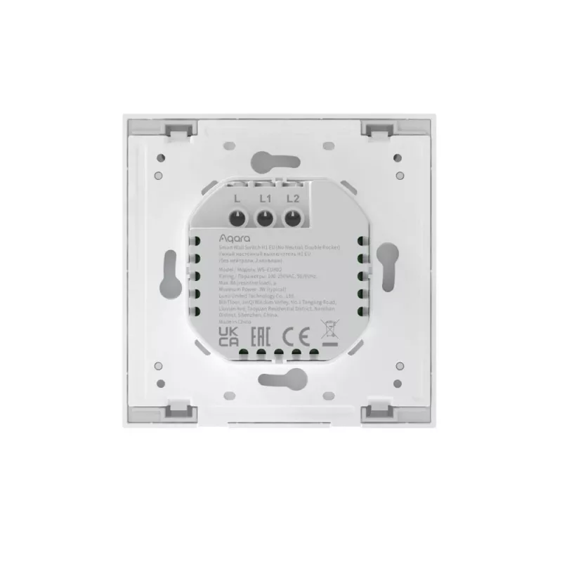 Aqara Smart Wall Switch H1 (No Neutral, Double Rocker) blanco (HomeKit)
