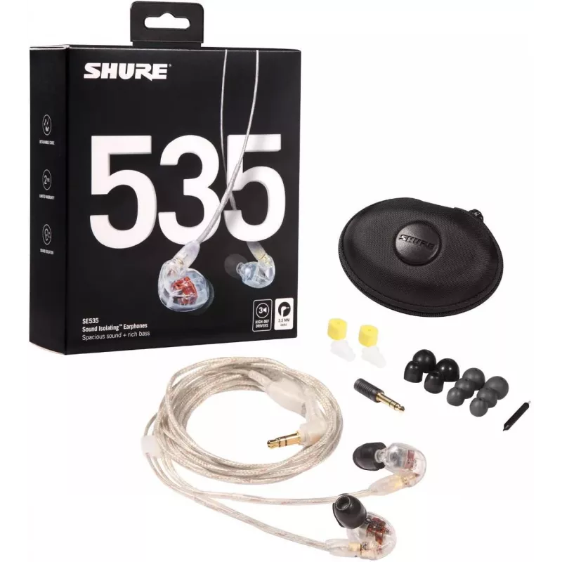 Shure SE535 auriculares con cable in-ear escenario/estudio transparente
