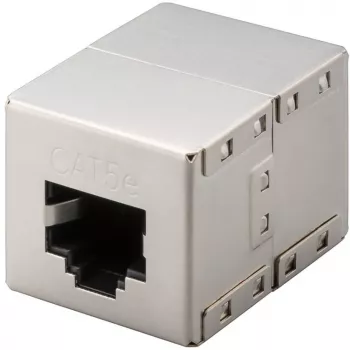 Conector/hembra RJ45 Goobay Wentronic CAT 5e – para redes de hasta 100 MHz, apantallado (15027)