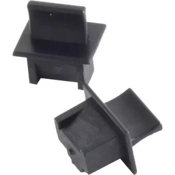 Tapa antipolvo RJ45 helos 08-01021 negra — pack de 100 para puertos Ethernet sin usar