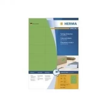 Etiquetas HERMA de colores A4 70x37 mm verde papel mate 2400 uds.