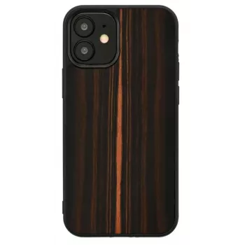 Funda protectora Man and Wood para iPhone 12 mini – ébano negro