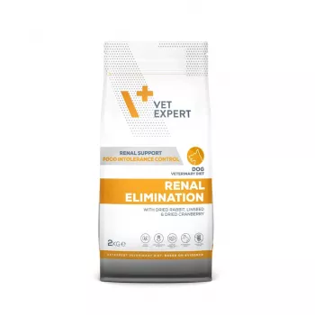 Pienso seco para perros VETEXPERT Veterinary Diet Renal Elimination 2 kg — sabor a conejo, perros adultos, soporte renal, 15,8 % proteína, 19,5 % grasa
