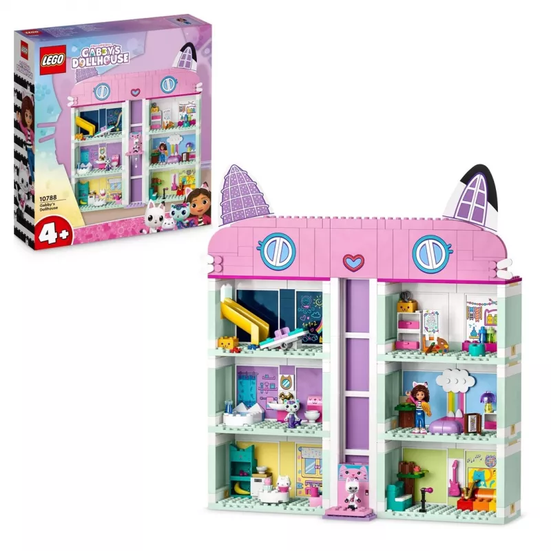 Juguete de construcción LEGO Gabby's Dollhouse set 10788 — 498 piezas, 3 minifiguras, para niños a partir de 4 años