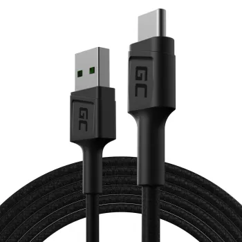Cable USB Green Cell KABGC19 USB 2.0 2m USB A USB C negro