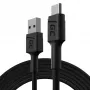 Cable USB Green Cell KABGC19 USB 2.0 2m USB A USB C negro