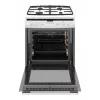Cocina independiente AMICA 617GEH3.33HZpTaDpA(W) PIZZA — placa de gas 4 zonas, horno eléctrico 65 L, temporizador electrónico, blanca